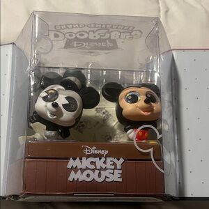 Disney Mickey Mouse  Doorables Figurine Set - Black and Red